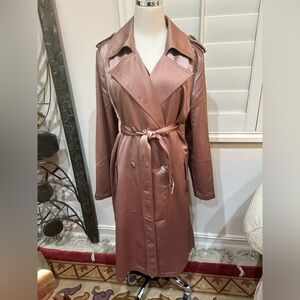 Kathy Ireland Rose Gold Trench Coat NWT